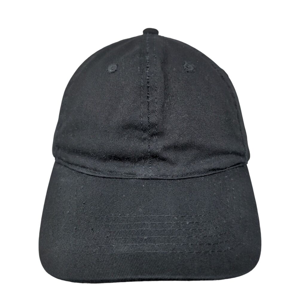 New Chef Slideback Hat Black One Size Adjustable Solid Blank 6 Panel